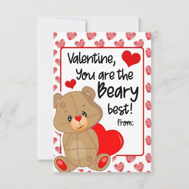 Carte Valentine Vous êtes la meilleure beary Sweet (Devant)