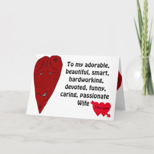 Carte VALENTINE WIFE MA MEILLEURE demi-carte