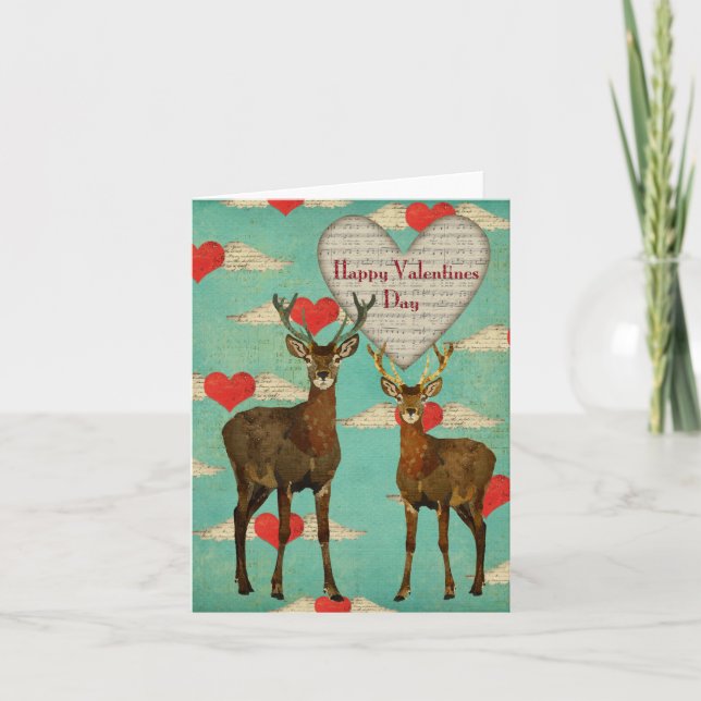 Carte Valentine Woodsy Elk (Devant)