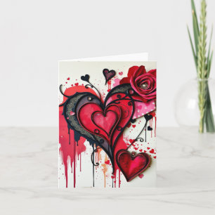 Carte Valentines Coeur Gothique