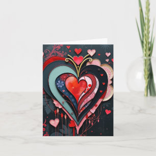 Carte Valentines Coeur Gothique