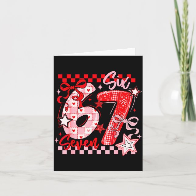 Carte Valentine's Day 67 Six Seven Preppy Hearts Coquett (Devant)
