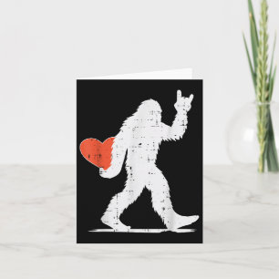 Carte Valentines Day Bigfoot Rock Heart Sasquatch Femmes
