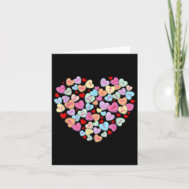 Carte Valentines Day Coeur Conversation Candy Coeur (Devant)