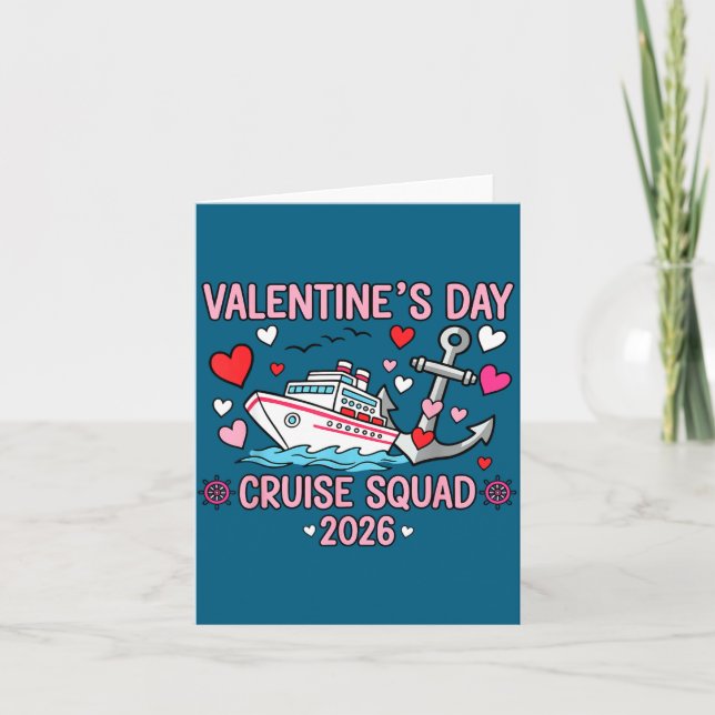 Carte Valentines Day Cruise 2026 Matching Family Couples (Devant)