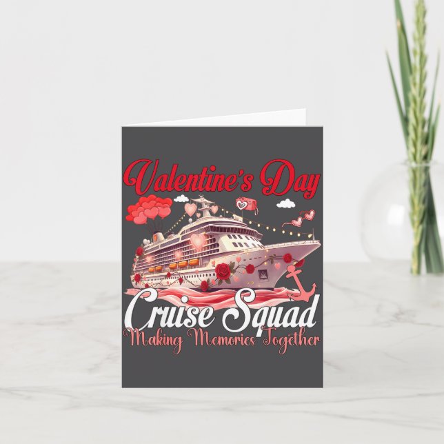 Carte Valentine's Day Cruise Squad 2026 Vacation Making  (Devant)