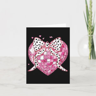 Carte Valentines Day Disco Coeur Coquette Bow Cadeaux Po
