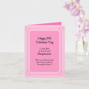 Carte Valentine's Day Femme et meilleur ami Ajouter anné