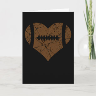 Carte Valentines Day Football Heart Grunge Men Women