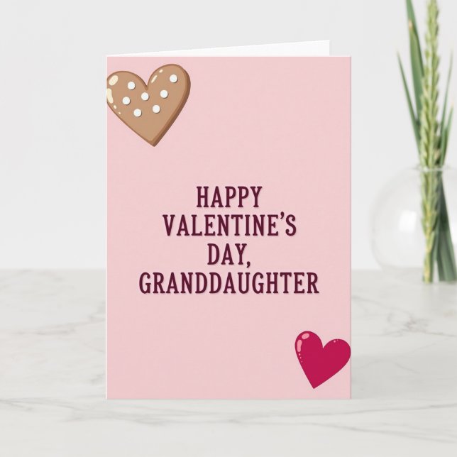 Carte Valentines Day Granddaughter Card (Devant)