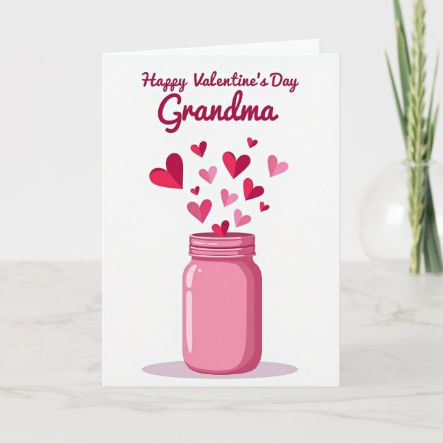 Carte Valentines Day Grandma Hearts Card (Devant)