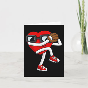 Carte Valentines Day Heart Baseball Pitcher Fun Boys Gir