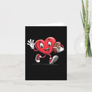 Carte Valentines Day Heart Football Pour Garçons Filles