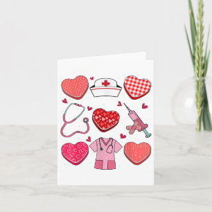 Carte Valentines Day Heart Rn Cna Icu Scurb Infirmière D