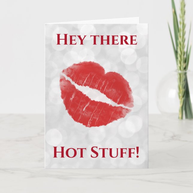 Carte Valentines Day Hot Stups Lips Kiss (Devant)