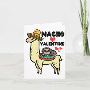 Carte Valentines Day Llama Nacho Valentine Mexicaine Hom