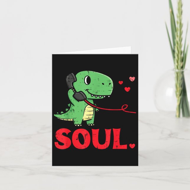 Carte Valentines Day Matching Soulmates Soul Dino Trex C (Devant)