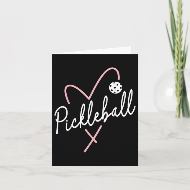 Carte Valentines Day Pickleball Coeur drôle Forme de coe (Devant)