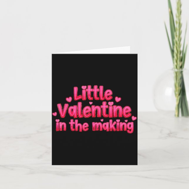 Carte Valentines Day Pregnancy Announcement Little Valen (Devant)