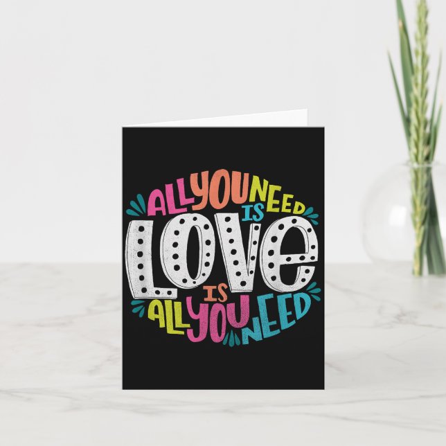 Carte Valentine's Day Product - All You Need Is Love  (Devant)