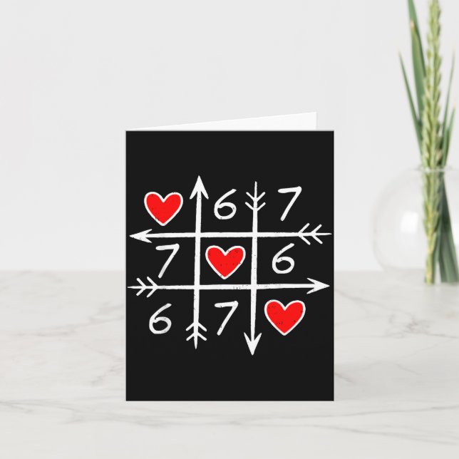 Carte Valentines Day Six Seven 67 Meme 6 7 Heart Boys Gi (Devant)