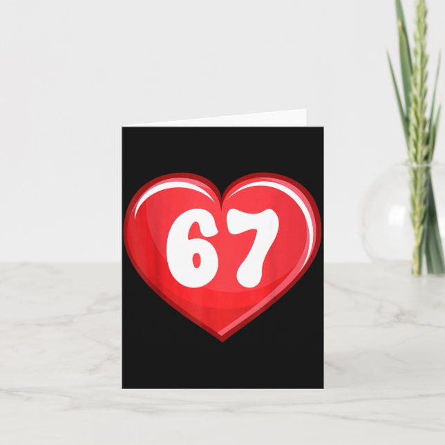 Carte Valentine's Day Six Seven Hearts 6 7 Meme Gen Alph (Devant)
