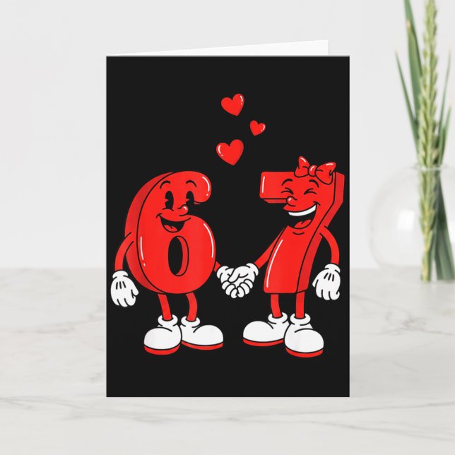 Carte Valentines Day Six Seven Hearts 6 7 Meme Gen Alpha (Devant)