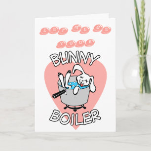 Carte Valentines de chaudière Bunny