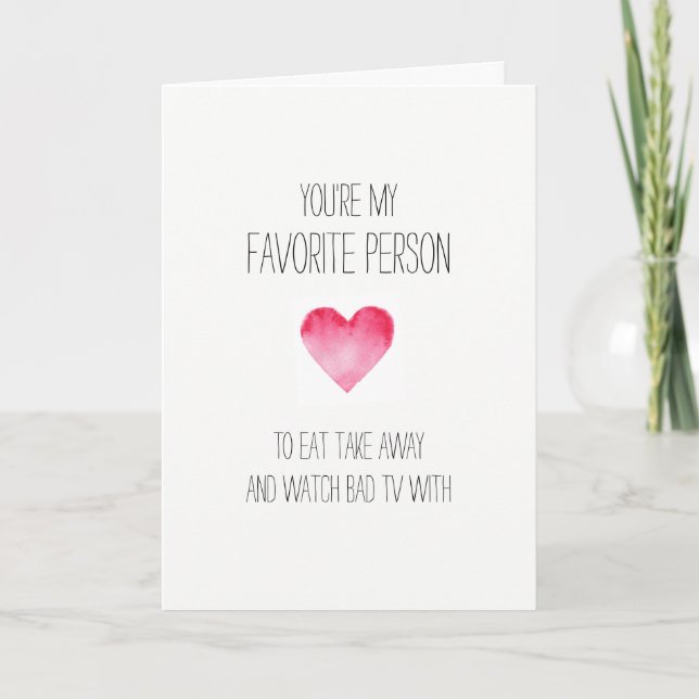 Carte Valentines de la personne préférée (Devant)