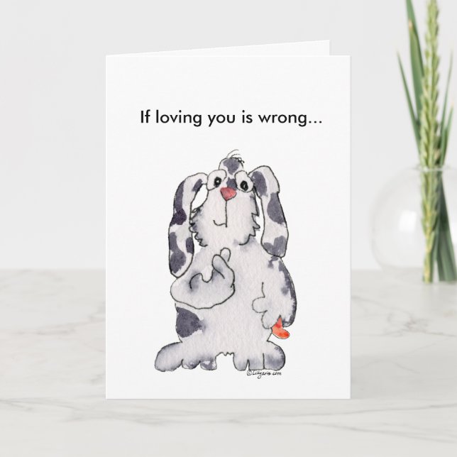 Carte Valentines de lapin de lapin (Devant)