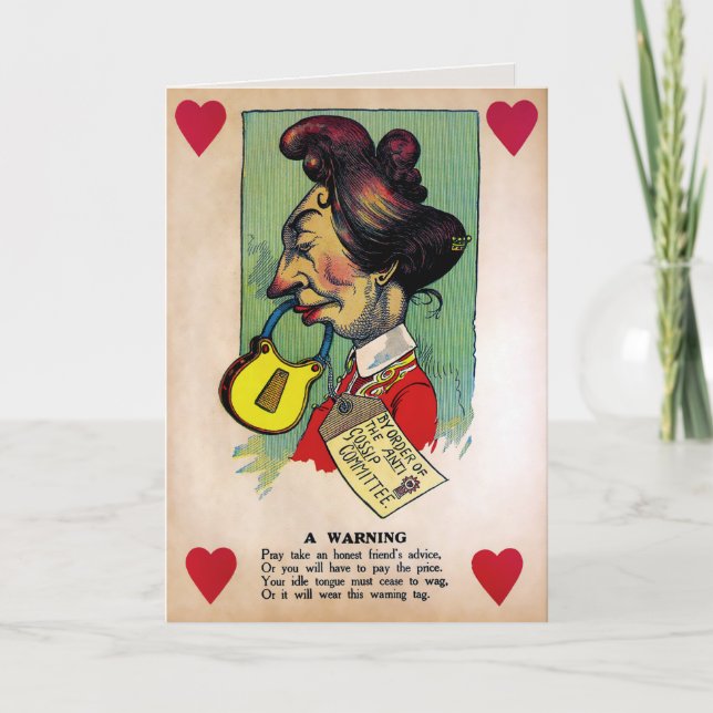 Carte Valentines de vinaigre vintage (Devant)