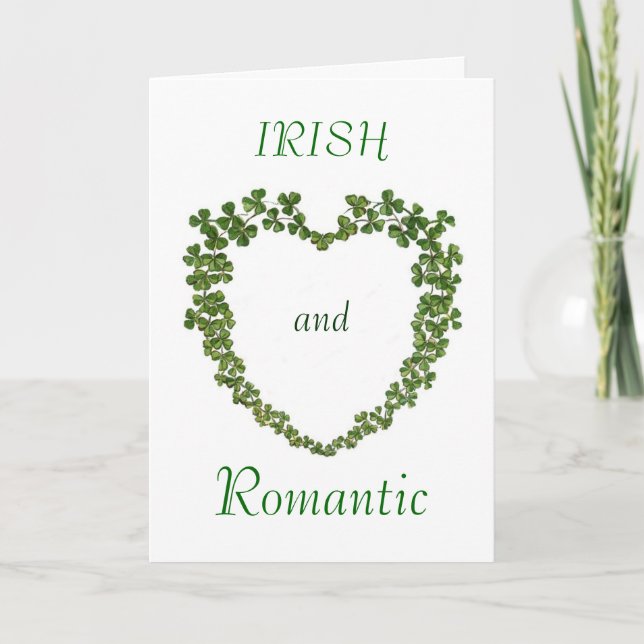 Carte Valentines irlandaises et romantiques (Devant)