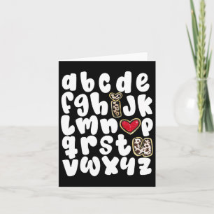 Carte Valentines Jour Alphabet Abc I Love Vous Professeu