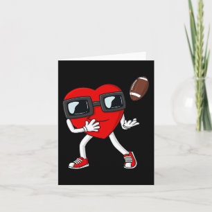 Carte Valentines Jour Coeur Football Receveur Tight End