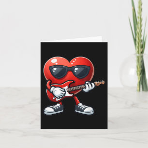 Carte Valentines Jour Coeur Jouer Guitare Toddler Februa
