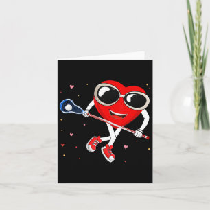 Carte Valentines Lacrosse Valentines T-shirt Cœur Lacros
