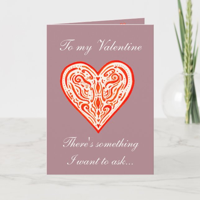 Carte Valentines marry me proposal card (Devant)