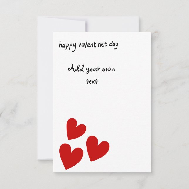 Carte Valentines personnalisable (Devant)