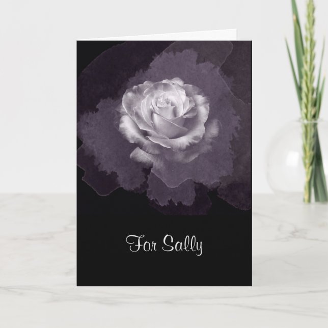 Carte Valentines rose gris foncé (Devant)