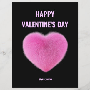 Carte Valentines rose moderne