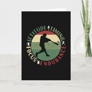 Carte Valeurs de l'équipe de baseball motivationnel