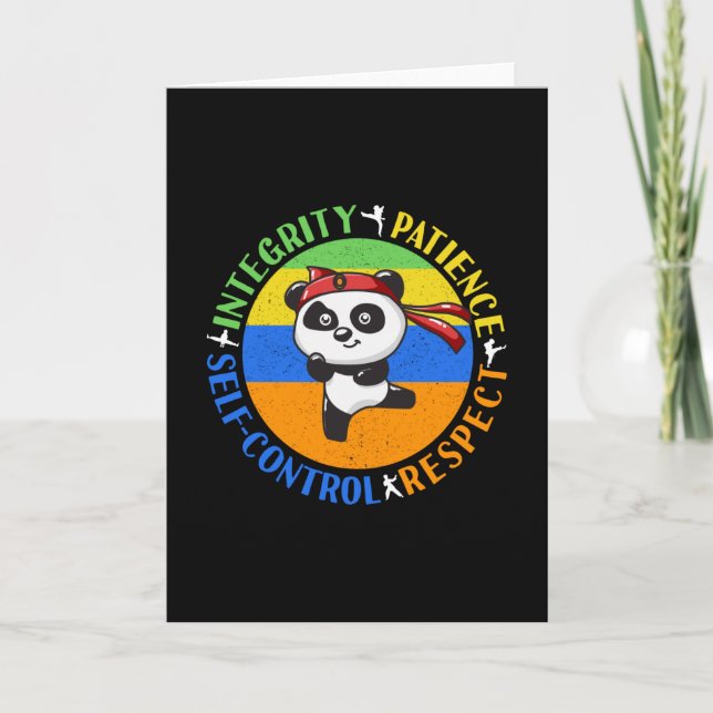 Carte Valeurs des arts martiaux - Garçons Karate Mindset (Devant)