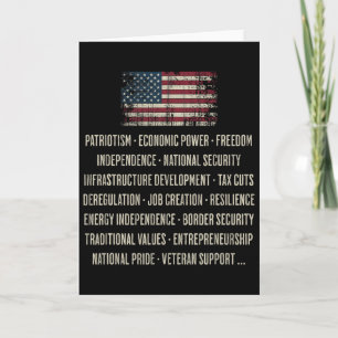 Carte Valeurs Républicaines Patriotisme Liberté Indépend