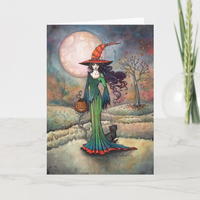 Carte Valley Moon Halloween Sorcière Art Molly Harrison (Devant)