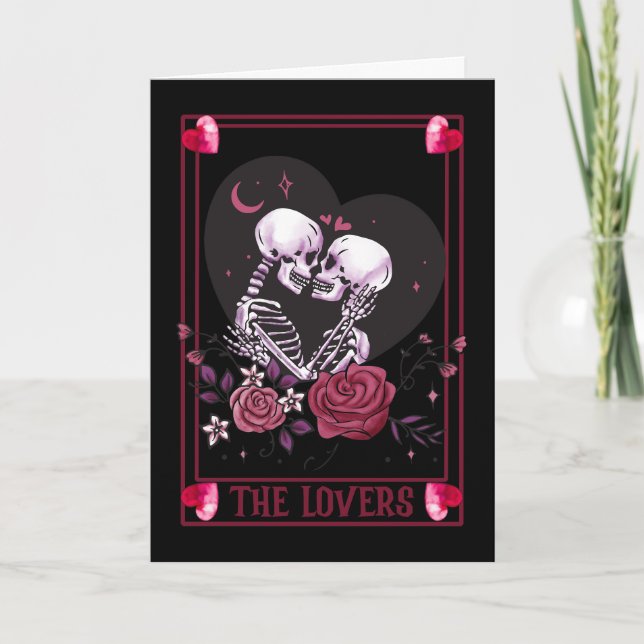 Carte Valloween Saint-Valentin Romantique Sombre  (Devant)