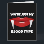 CARTE VAMPIRE FUNNY ANNIVERTHDAGE GREETING CARD<br><div class="desc">VOUS N'ÊTES QUE MA CARTE D'ANNIVERSAIRE DE TYPE SANG</div>
