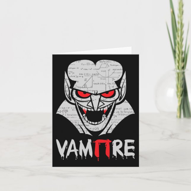 Carte Vampire Pi Costume Halloween Funny Math Science Te (Devant)
