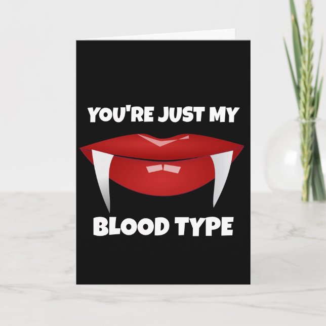 CARTE VAMPIRE ROMANTIQUE FUNNY ANNIVERTHDAGE GREETING CA (Devant)