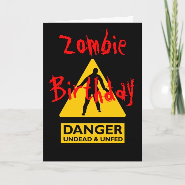 Carte Vampires de zombi et anniversaire Unfed (Devant)