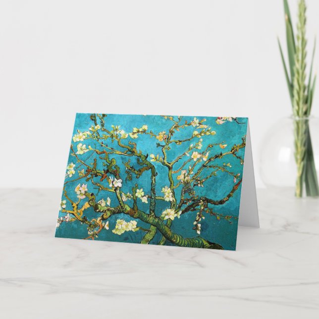 Carte Van Gogh Art Art Art Aramier en fleurs (Devant)